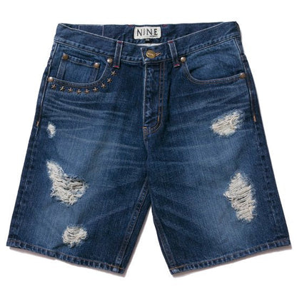 Crushed Denim Shorts