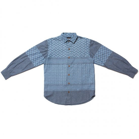 Afghan Pattern Denim Shirt