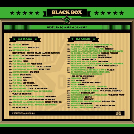 Black Box Vol.4 Mix CD / Mixed by DJ MARZ & DJ ASARI