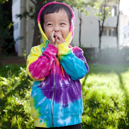 Kid's Tie Dye Zip Hoodie