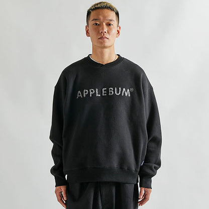 Logo Needle Punch Crew Sweat