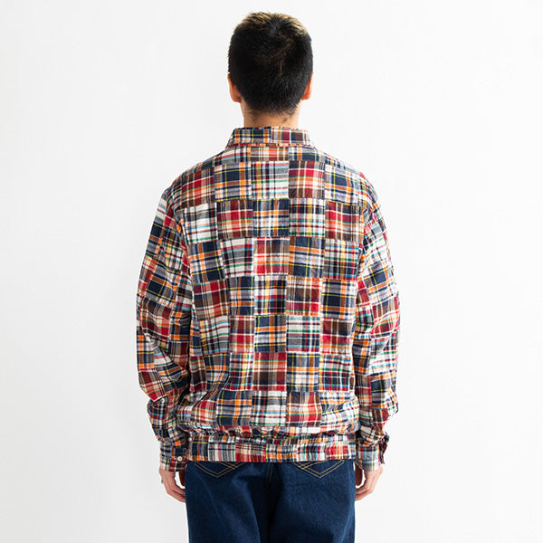 Madras Patchwork Zip Up Shirt Jacket