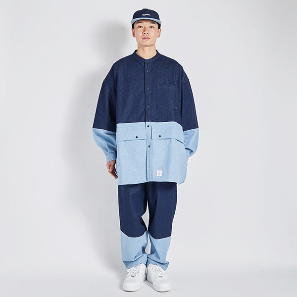 Denim Bicolor Pants