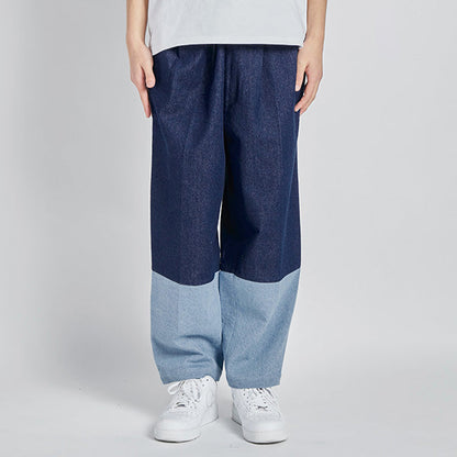 Denim Bicolor Pants