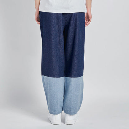 Denim Bicolor Pants