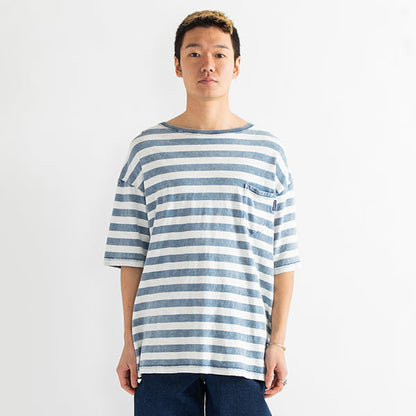 Bleach Indigo Border Pocket T-shirt