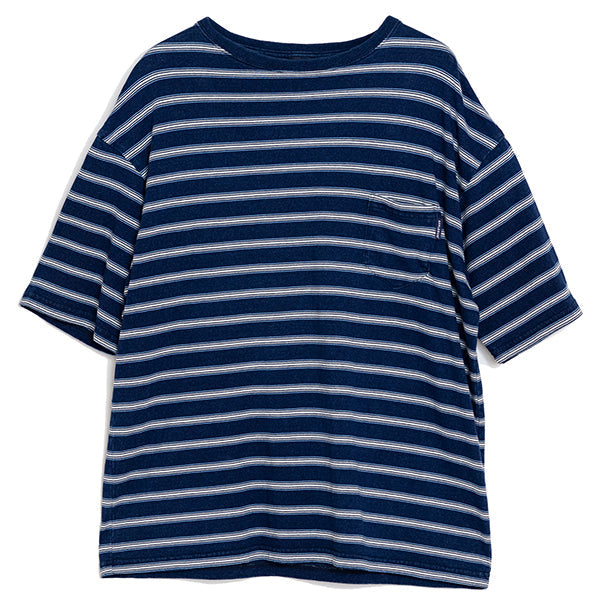 Indigo Border Pocket T-shirt