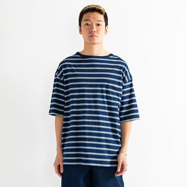 Indigo Border Pocket T-shirt