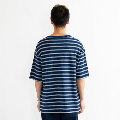 Indigo Border Pocket T-shirt