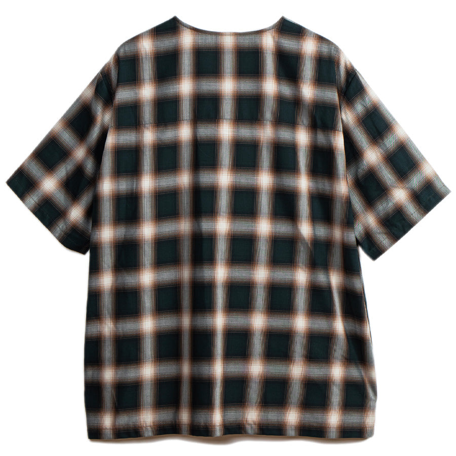 APPLEBUM ( アップルバム ) HOMBRE CHECK COLLARLESS SHIRT ノーカラーシャツ 半袖