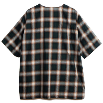 APPLEBUM ( アップルバム ) HOMBRE CHECK COLLARLESS SHIRT ノーカラーシャツ 半袖