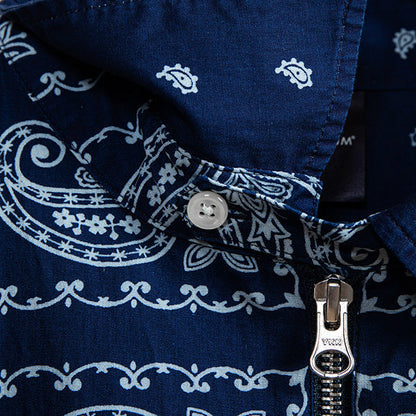 APPLEBUM ( アップルバム ) Indigo Paisley Zip Up Shirt Jacket