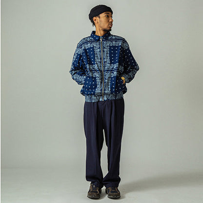 APPLEBUM ( アップルバム ) Indigo Paisley Zip Up Shirt Jacket