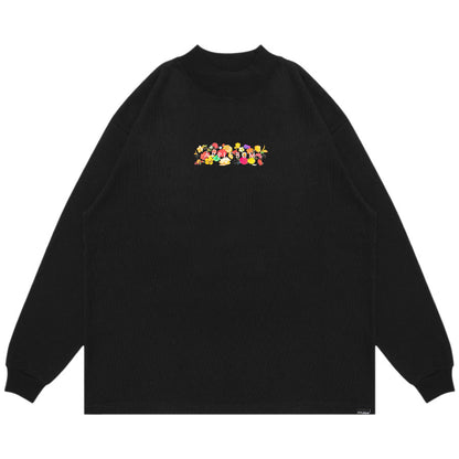 APPLEBUM ( アップルバム ) FLOWERS LOGO MOCKNECK L/S T-SHIRT 長袖 モック Tシャツ