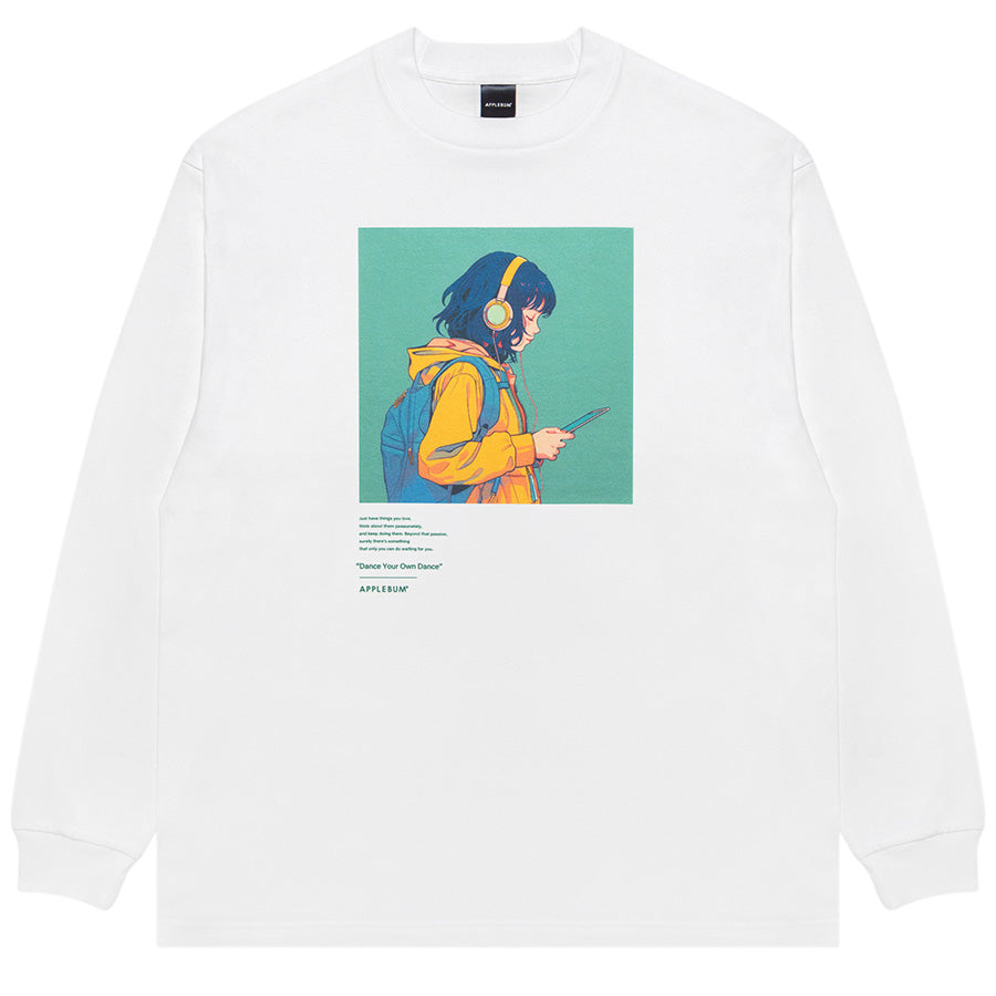 APPLEBUM ( アップルバム ) HEADPHONE GIRL L/S T-SHIRT 長袖 Tシャツ ロンT