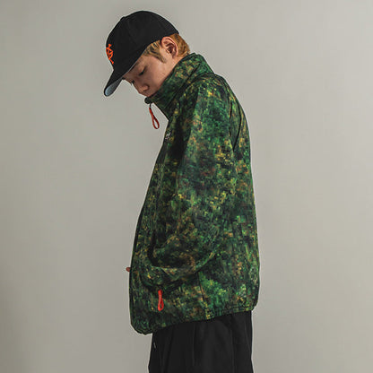 APPLEBUM × CRSB/RAIDBACK Pixel Camo High Tech Half Zip Anorak