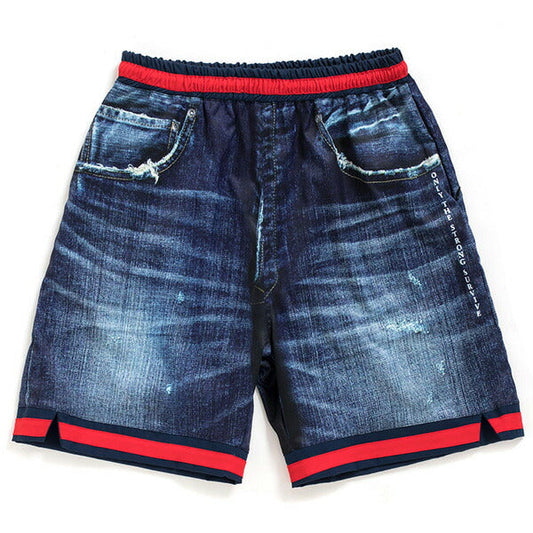 Damage Denim Basketball Shorts