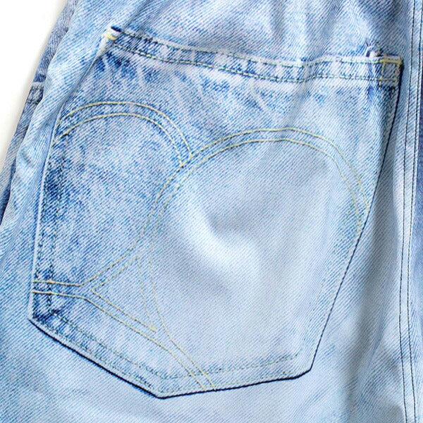 Denim Ice Wash Basketball Shorts