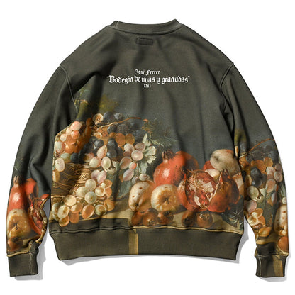 LFYT × PRADO Still Life With Grapes And Pomegranates Crewneck