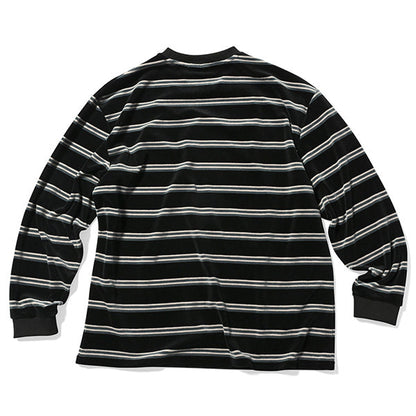 Multi Striped Velour L/S Tee