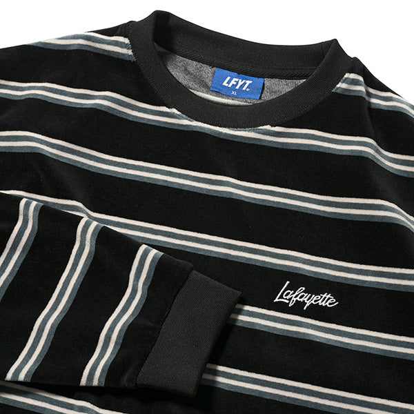 Multi Striped Velour L/S Tee