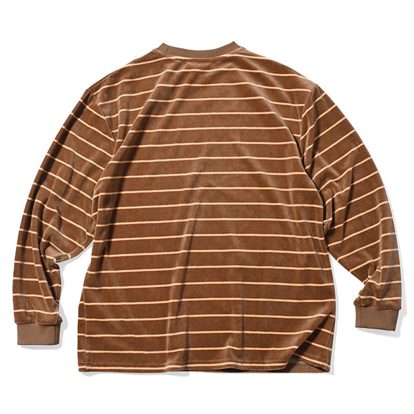 Multi Striped Velour L/S Tee