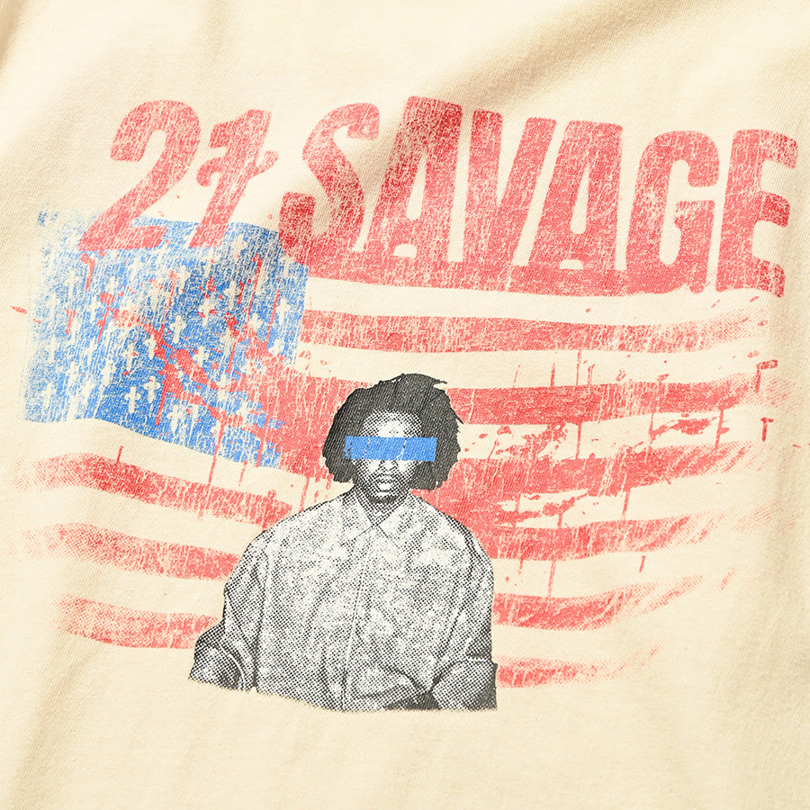 LFYT ( ラファイエット ) × 21 SAVAGE FLAGS TEE コラボ Tシャツ