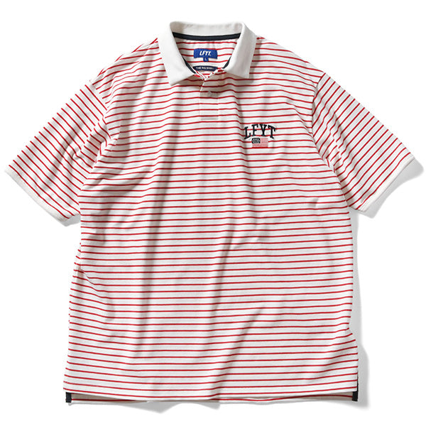 LFYT Old Glory Arch Logo Striped Polo Shirt