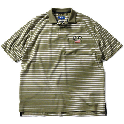 LFYT Old Glory Arch Logo Striped Polo Shirt