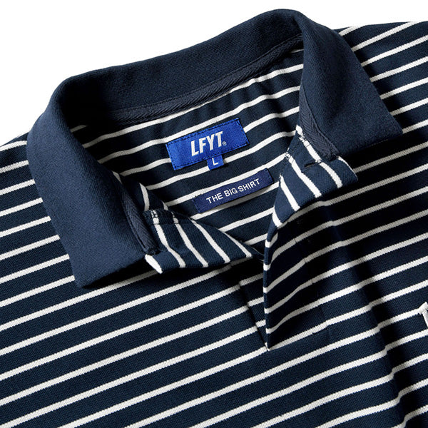 LFYT Old Glory Arch Logo Striped Polo Shirt