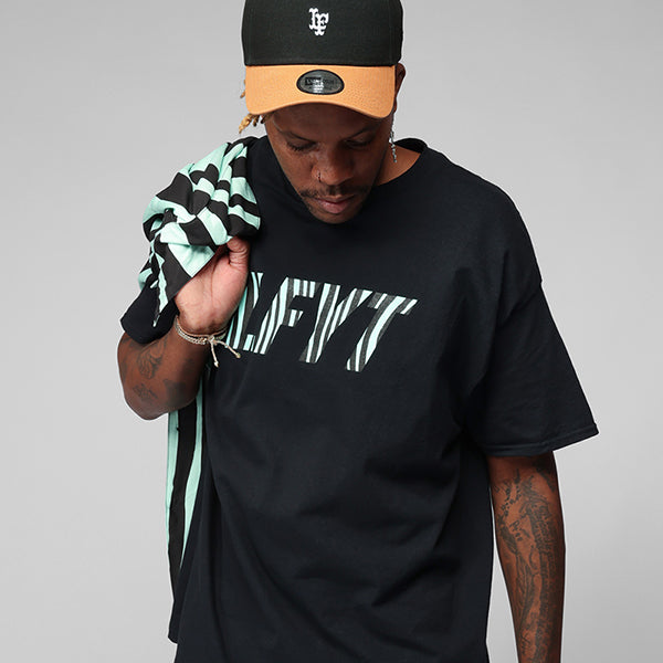 Distorted Stripe LFYT Logo Tee