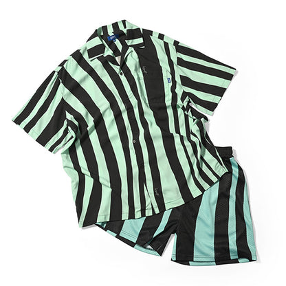 Distorted Stripe S/S Shirt