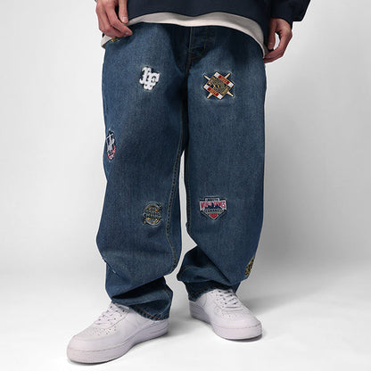 All Over Emblem Denim Pants BAGGIE FIT