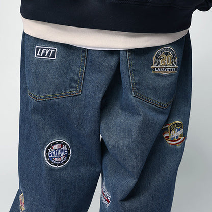 All Over Emblem Denim Pants BAGGIE FIT