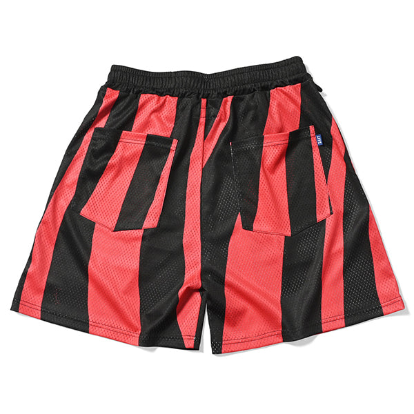 Distorted Stripe Mesh Shorts