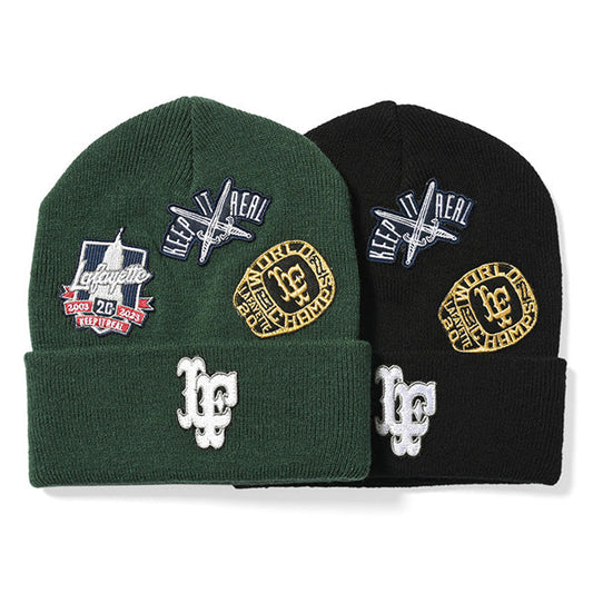 All Over Emblem Long Beanie