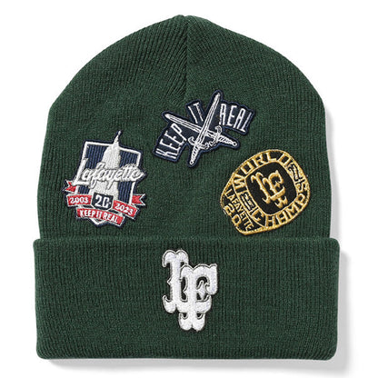 All Over Emblem Long Beanie