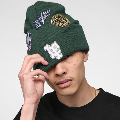 All Over Emblem Long Beanie