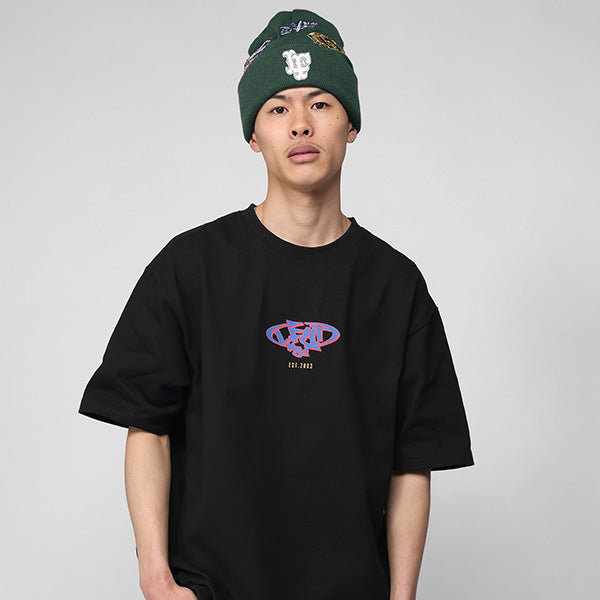 All Over Emblem Long Beanie